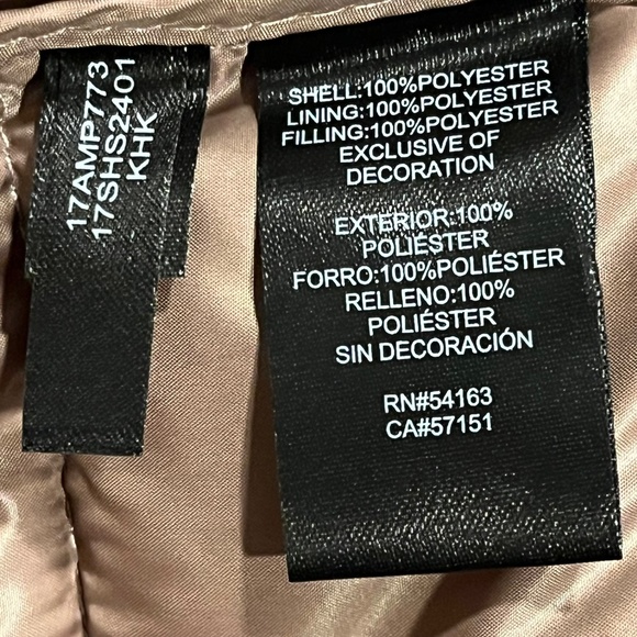 KENNETH COLE BROWN WOMENS HOODED QUILTED LINED  PUFFER JACKET SIZE LARGE *NWT* - Picture 7 of 14